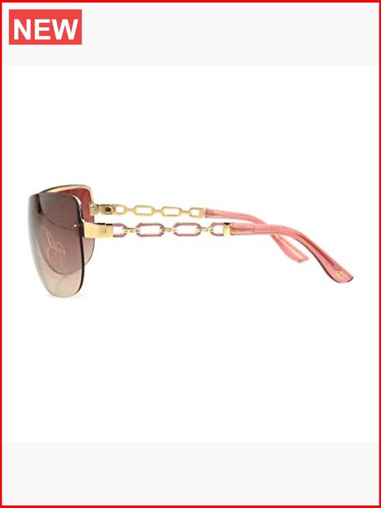 Women\'s Pilot Shield Sunglasses with Chain-link Temples main image 7
